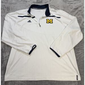 Adidas Climalite‎ Quarter Zip Long Sleeve Pullover NCAA Michigan Wolverines 2XL